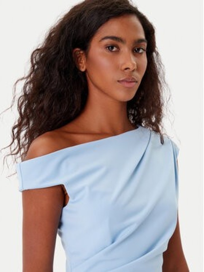 Rinascimento Sukienka koktajlowa CFC0125334003 Błękitny Slim Fit