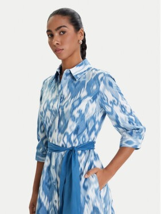Luisa Spagnoli Sukienka koszulowa Palato 542965 Niebieski Regular Fit