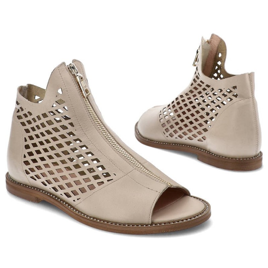 Beżowe Sandały Lamanti Modne Buty Na Lato
