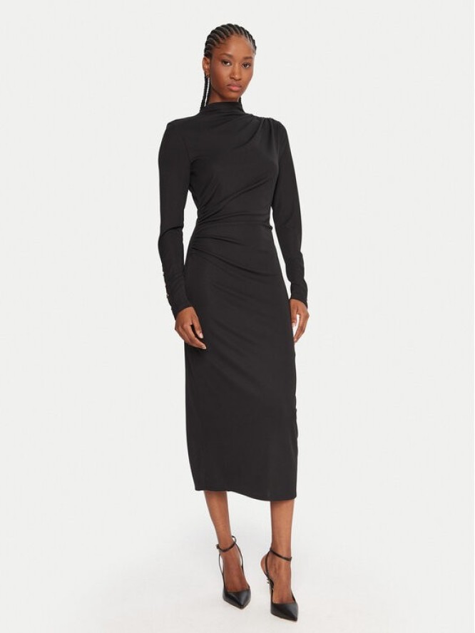 Fracomina Sukienka koktajlowa FS25WD2007W62601 Czarny Slim Fit