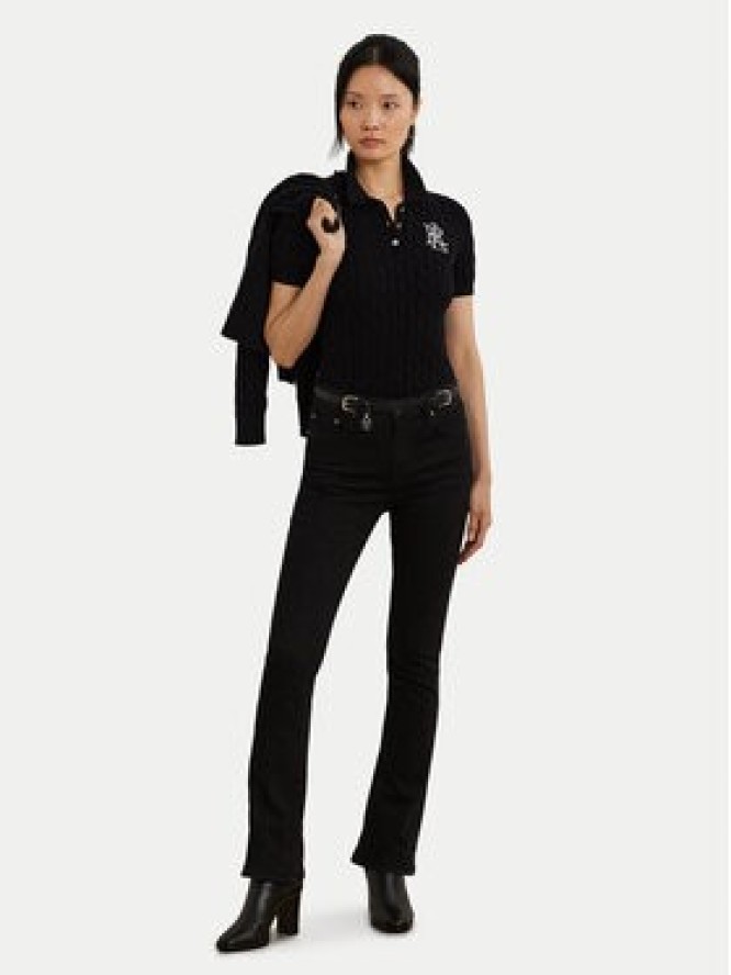 LAUREN RALPH LAUREN Sweter 200932224003 Czarny Slim Fit