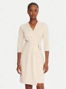 Rinascimento Sukienka koktajlowa CFC0020071002 Beżowy Regular Fit