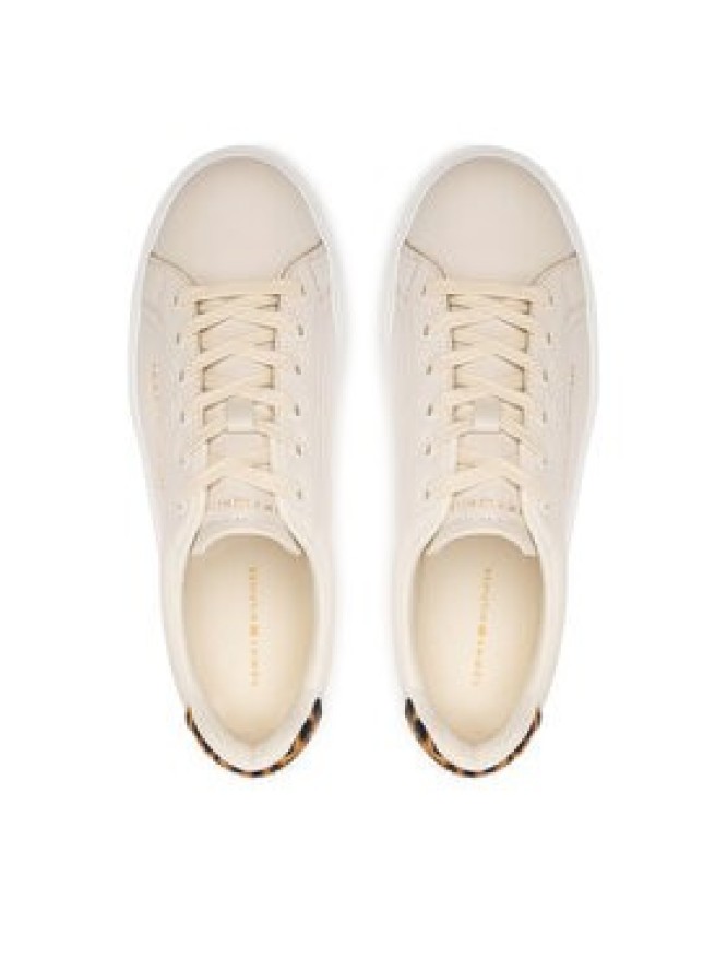 Tommy Hilfiger Sneakersy Th Feminine Platform Cheetah FW0FW09693 Beżowy jasny