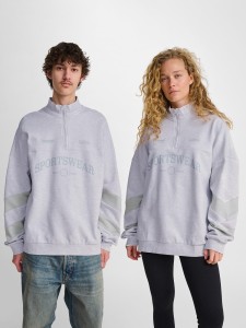 Oversize sweatshirt pół-zip Hummel