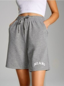 Szorty z nadrukiem - szary