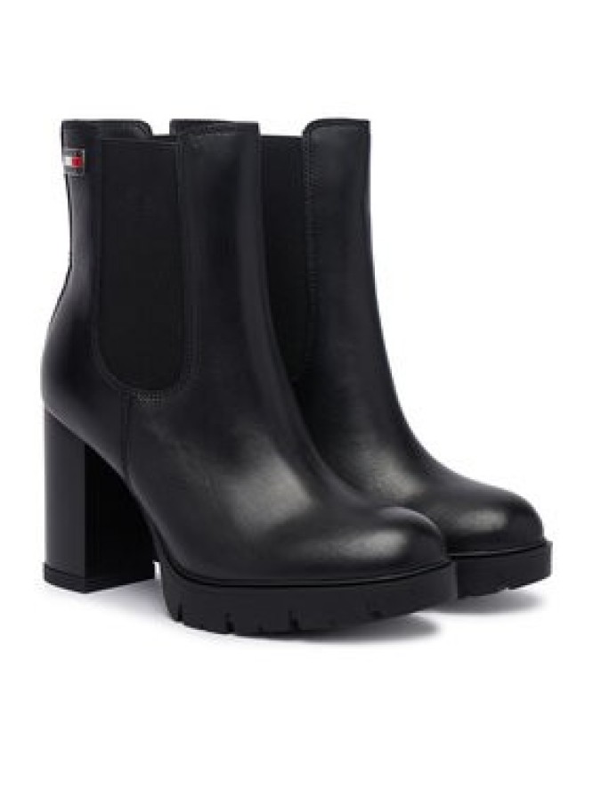 Tommy Jeans Botki Tjw Chelsea High Heel Boots EN0EN03112 Czarny