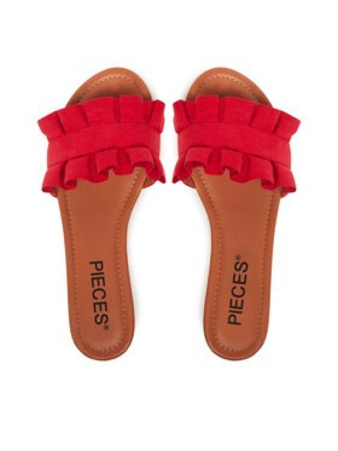 Pieces Klapki Nola 17101699 Czerwony