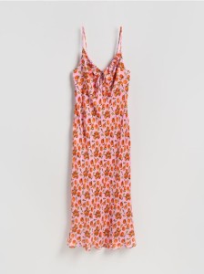 Wzorzysta sukienka z wiskozy - wielobarwny