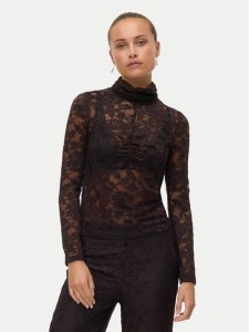 Vero Moda Bluzka Neline 10335562 Brązowy Slim Fit