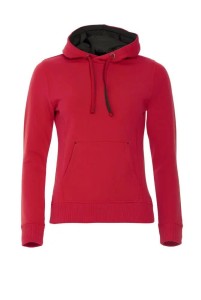 clique Classic Hoody Women – damska bluza z kapturem, mieszanka bawełny – red