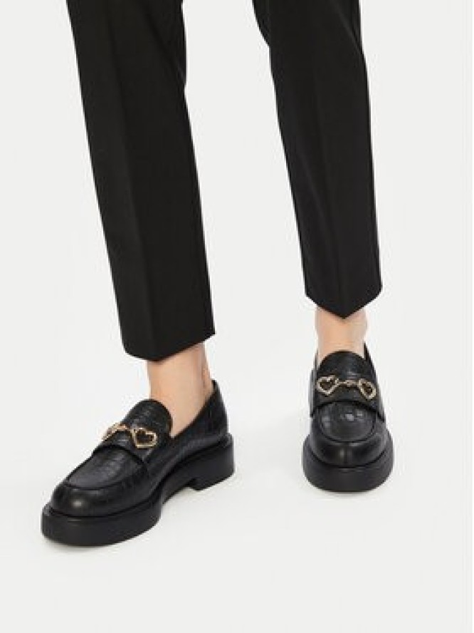LOVE MOSCHINO Loafersy JA10394G1MIB0000 Czarny