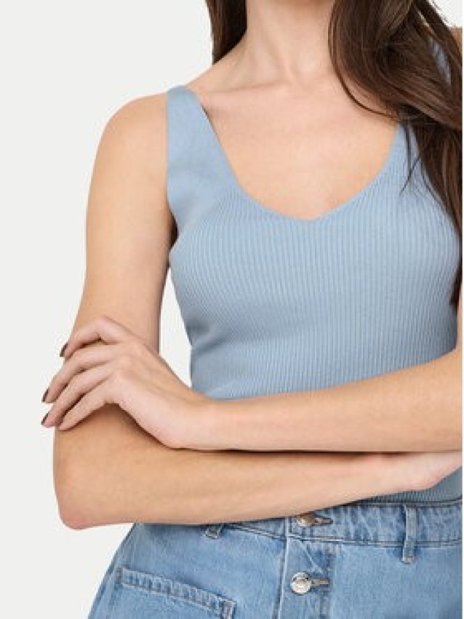 JDY Top Nanna 15180497 Błękitny Slim Fit