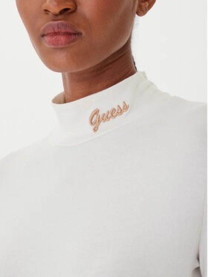 Guess Sukienka codzienna V5BK04 KCBF1 Écru Slim Fit