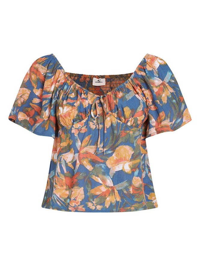 O'Neill Bluzka "Hughes" w kolorze niebieskim ze wzorem rozmiar: L