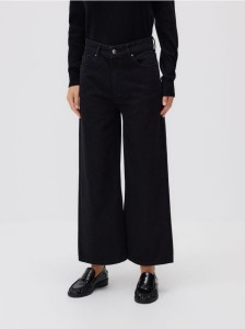 Jeansy culotte - czarny