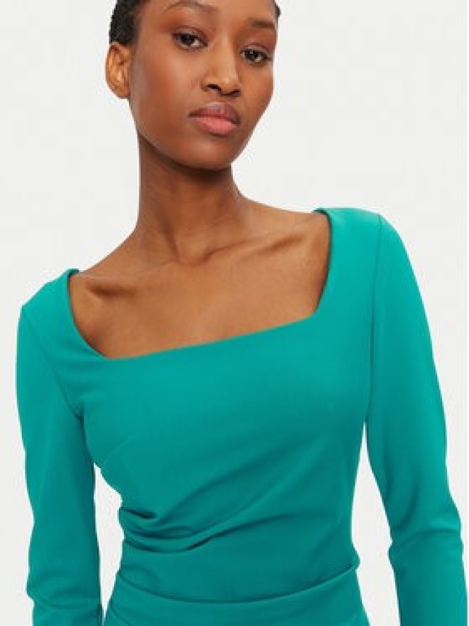 Rinascimento Sukienka koktajlowa 1000769356287 Zielony Regular Fit