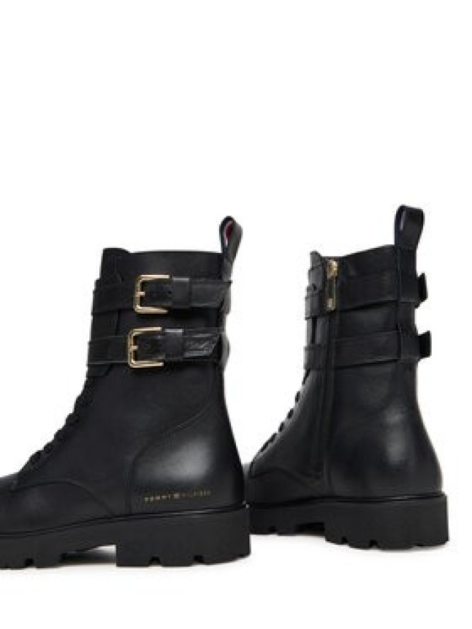 Tommy Hilfiger Trzewiki Biker Laceup FW0FW08986 Czarny