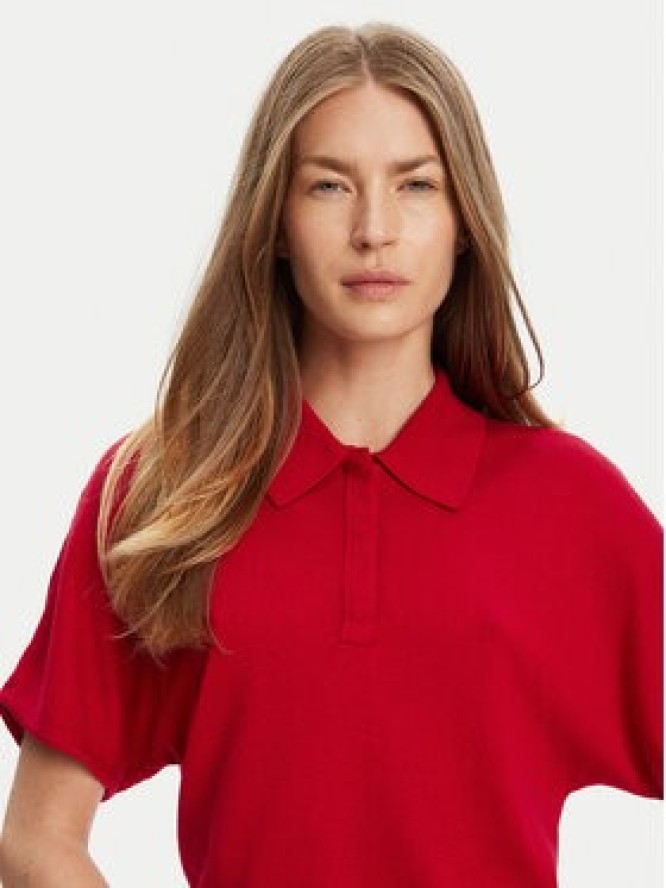 Tommy Hilfiger Polo WW0WW45652 Czerwony Regular Fit