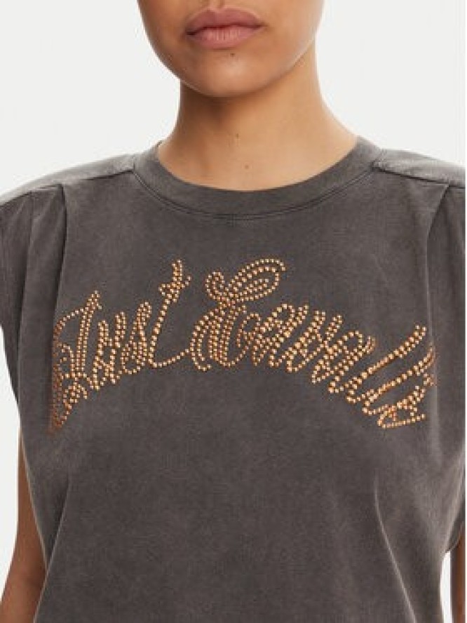 Just Cavalli T-Shirt 78PAHE10 Szary Loose Fit