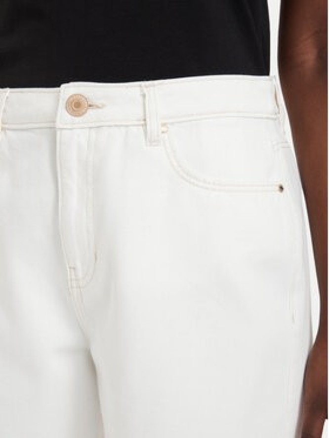 Guess Szorty jeansowe W6GD1A D0704 Biały Relaxed Fit