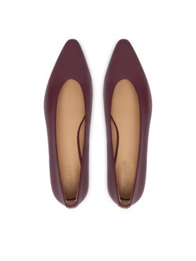 LAUREN RALPH LAUREN Baleriny Audri 802P18411006 Bordowy