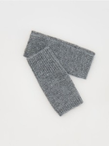 Mitenki z domieszką wełny - ciemnoszary