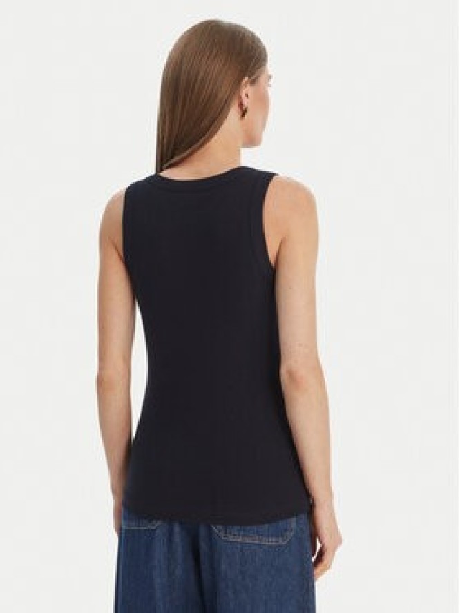 Luisa Spagnoli Top Bordo 543281 Granatowy Slim Fit