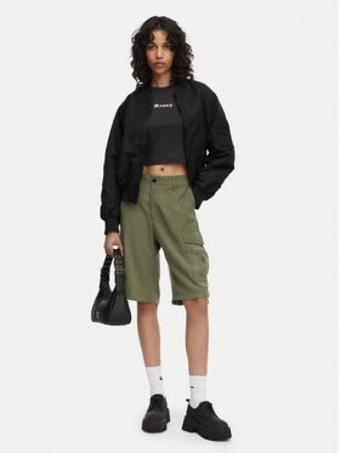 G-Star Raw Szorty materiałowe Bermuda Cargo D29016-D522 Zielony ciemny Relaxed Fit