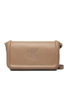 Calvin Klein Torebka Bold Ck Flap Crossbody LV04F1027G Brązowy