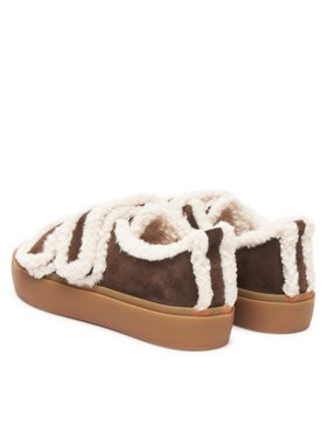 Inuikii Sneakersy Shearling Low Velcro 1001.001.0231 Brązowy