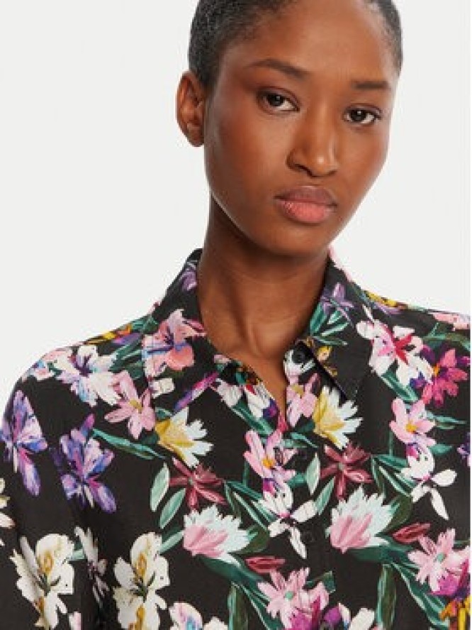 Desigual Sukienka koszulowa Camisero Acrilica 25WWVW11 Czarny Regular Fit