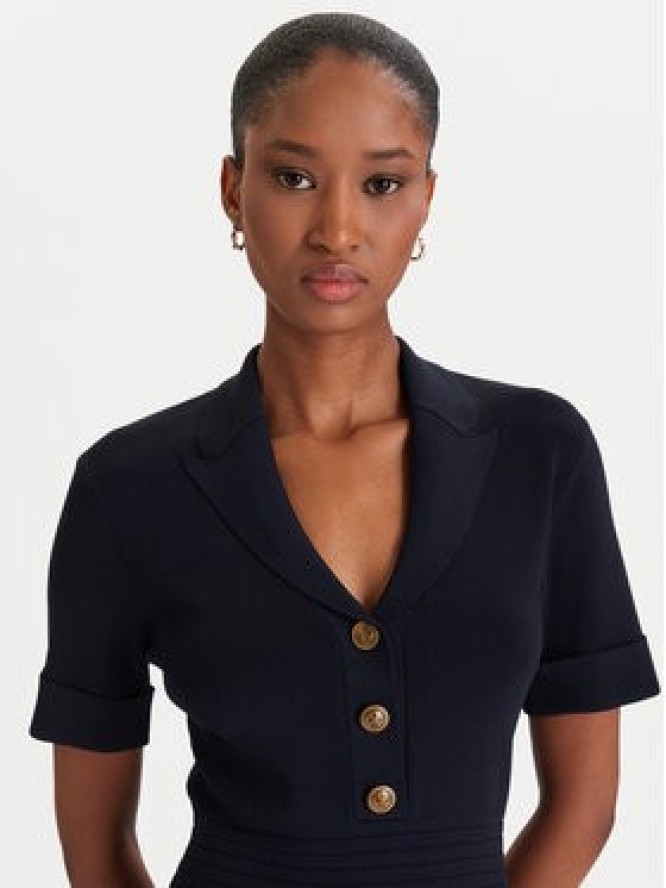 Guess Sukienka dzianinowa W5YK29 Z0130 Granatowy Slim Fit