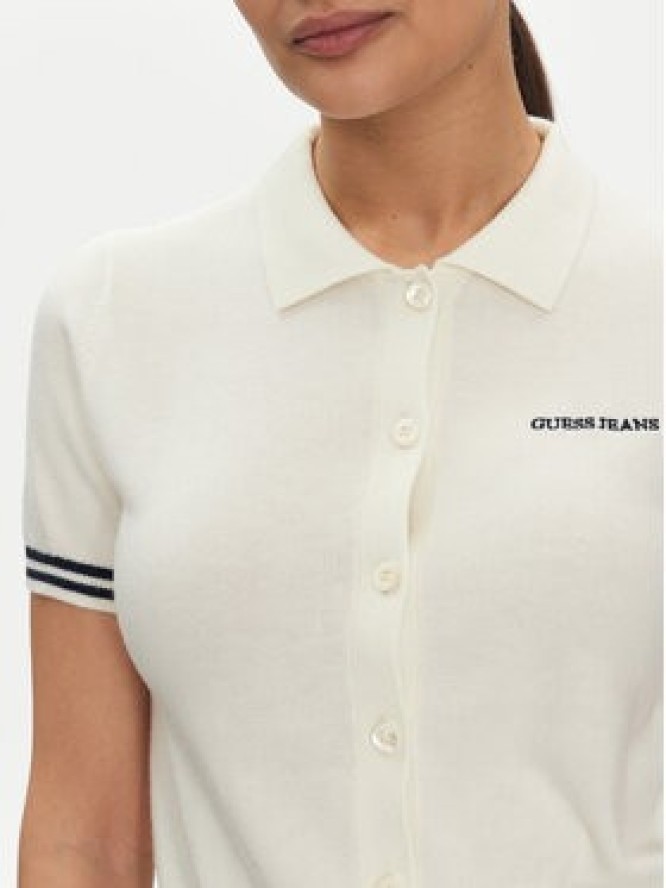 Guess Jeans Sweter W5GR03 Z3HO2 Écru Regular Fit