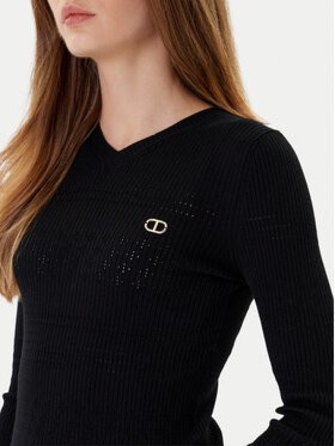 TWINSET Sweter 252TP3241 Czarny Slim Fit