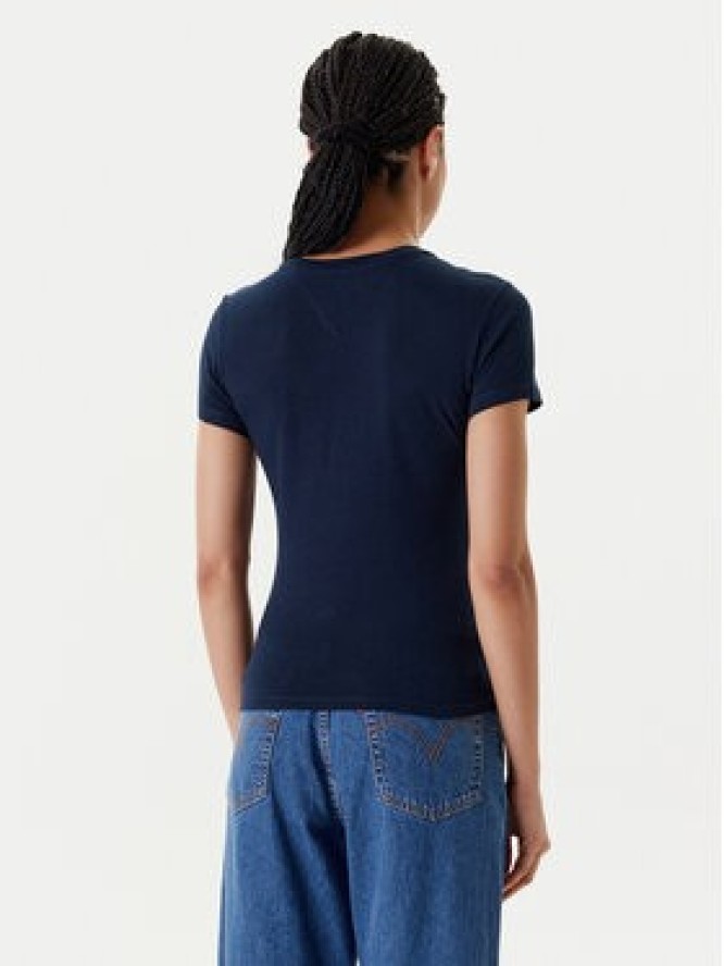 Tommy Jeans T-Shirt Essential DW0DW20913 Granatowy Slim Fit
