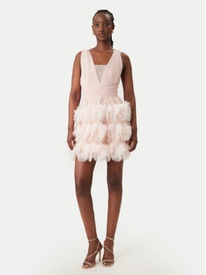 Rinascimento Sukienka koktajlowa CFC0127839003 Różowy Slim Fit