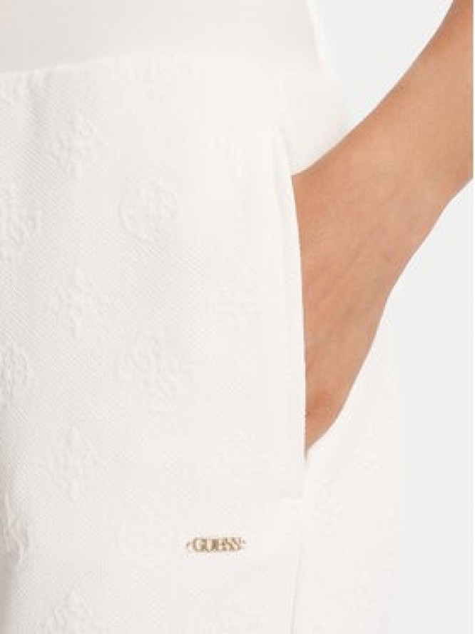 Guess Spodnie dresowe V5YB06 KBSL2 Écru Regular Fit