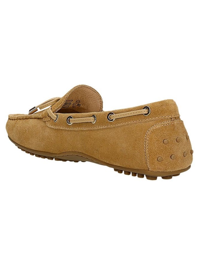Wojas Skórzane mokasyny w kolorze jasnobrązowym rozmiar: 38