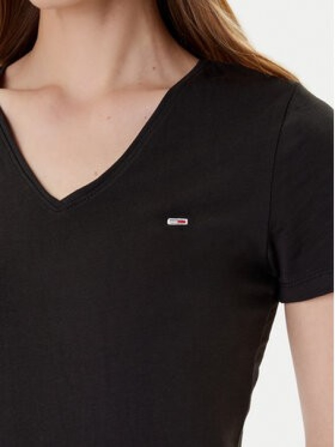 Tommy Jeans T-Shirt Tjw Skinny Stretch DW0DW09197 Czarny Slim Fit