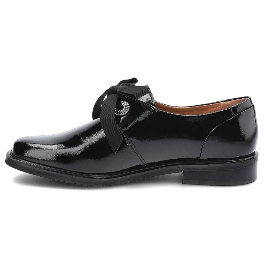 Czarne Półbuty Simen Damskie Eleganckie Obuwie