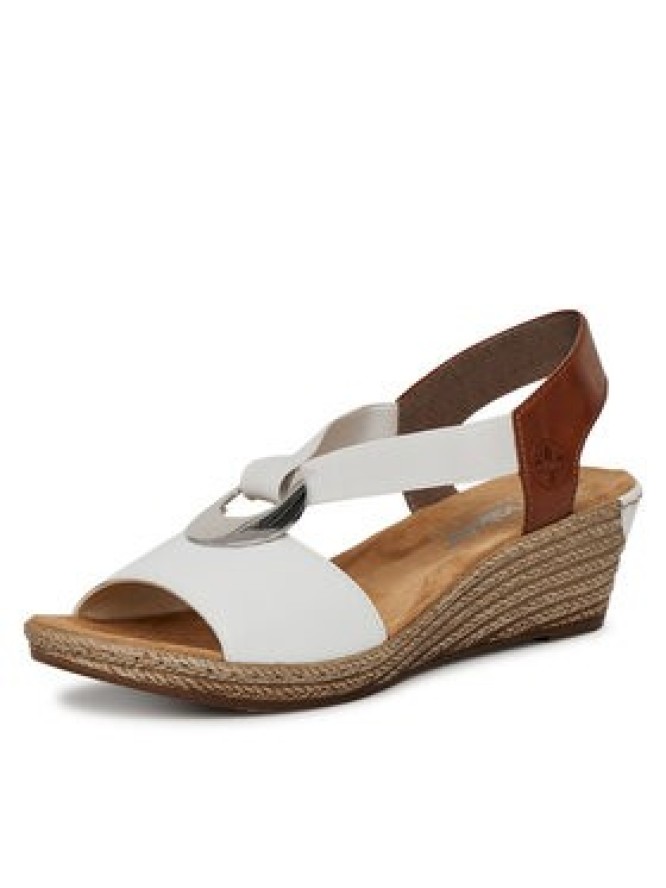 Rieker Sandały 624H6-81 Biały