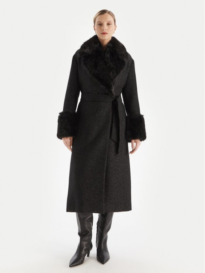 TWINSET Płaszcz zimowy 252TT2040 Czarny Regular Fit