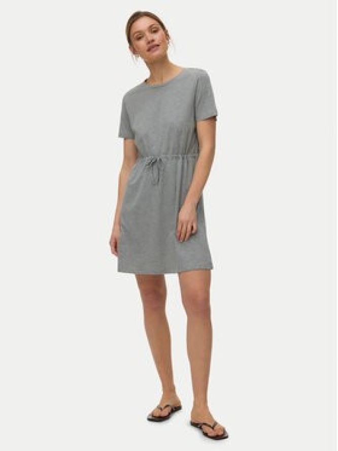 Vero Moda Sukienka letnia Luna 10325626 Szary jasny Regular Fit