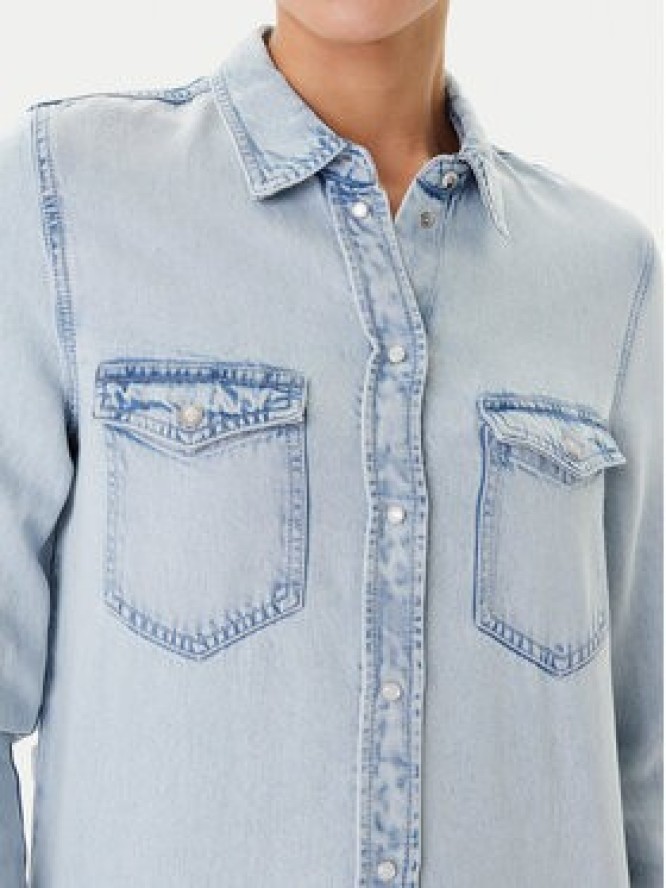 Guess Koszula jeansowa W5YH33 D4N61 Niebieski Regular Fit