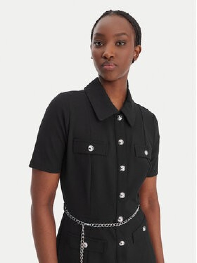 MICHAEL Michael Kors Sukienka koszulowa MR683BX667 Czarny Regular Fit