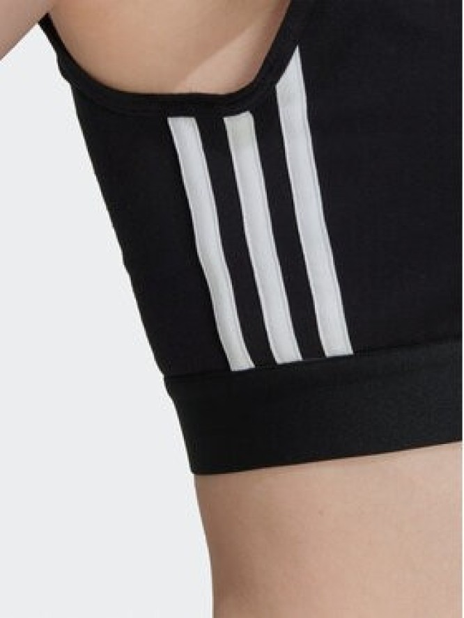 adidas Koszulka techniczna Essentials 3-Stripes Crop Top With Removable Pads GS1343 Czarny