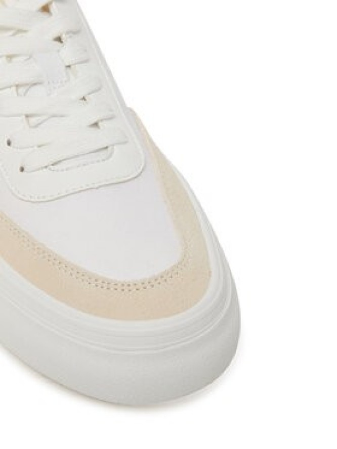 Calvin Klein Jeans Sneakersy Vulc Flatform Low Cv Mix Mg YW0YW01770 Biały