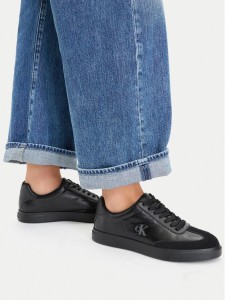 Calvin Klein Sneakersy Low Pro Cups Wingt Text Lth Sue HW0HW03226 Czarny