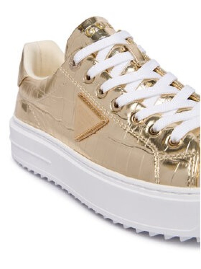 Guess Sneakersy FLFD15 PEL12 Złoty