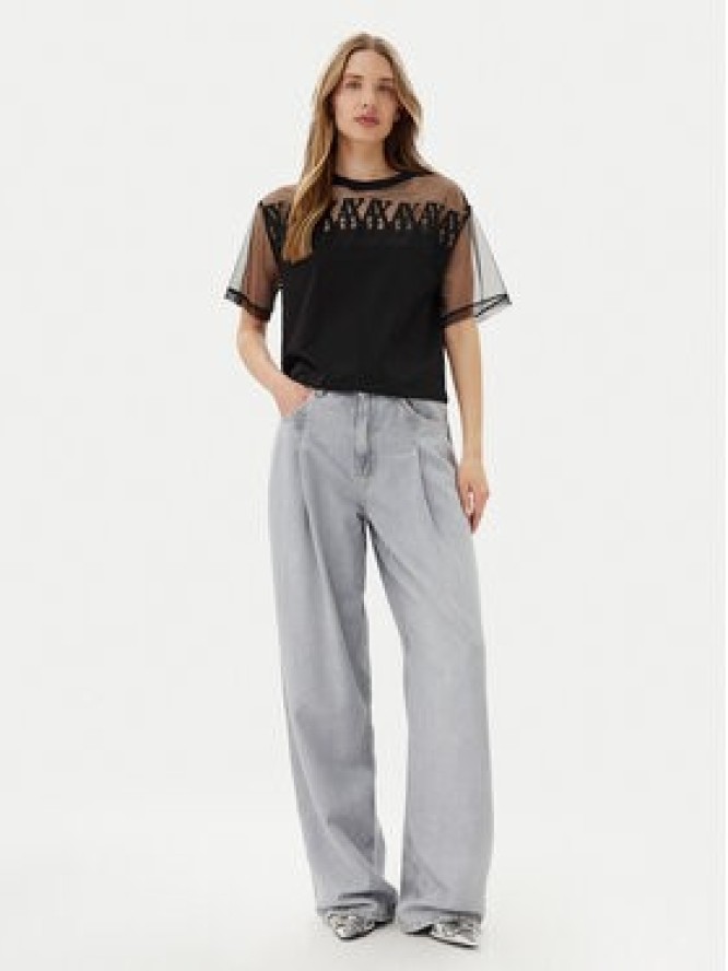 Armani Exchange T-Shirt XW000516 AF10359 UC001 Czarny Cropped Fit